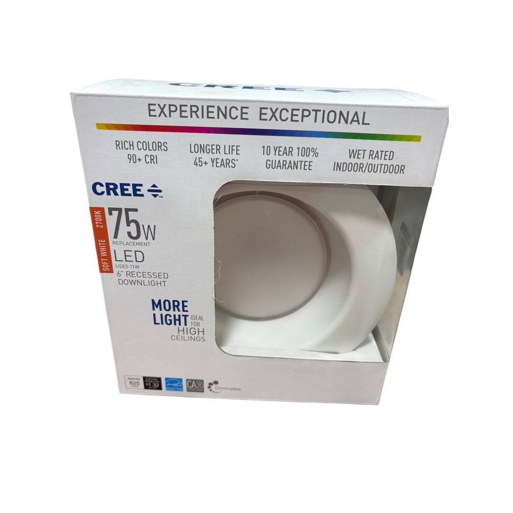 Cree LED Recessed Downlight 6 Inch 75W Replacement Soft White 2700K Dimmable